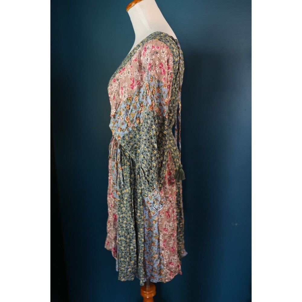 NWT Gigio Floral Colorful Boho Flowy Dress Oversized Cottagecore Peasant Prairie - Picture 4 of 11